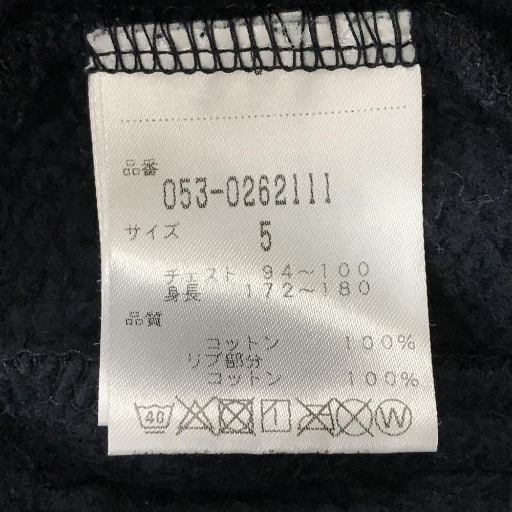 パーリーゲイツ ジップパーカー ネイビー×白 裏起毛 ジップロゴ メンズ 5 L ゴルフウェア PEARLY GATES LLC-HASEGAWATOSO_COM