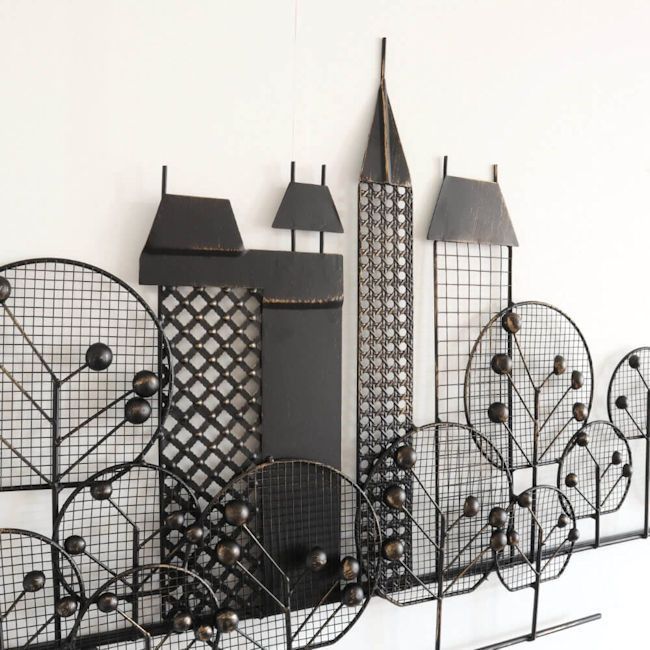 アイアンウォールアート 街の風景 壁飾り アートパネル 壁掛け 642