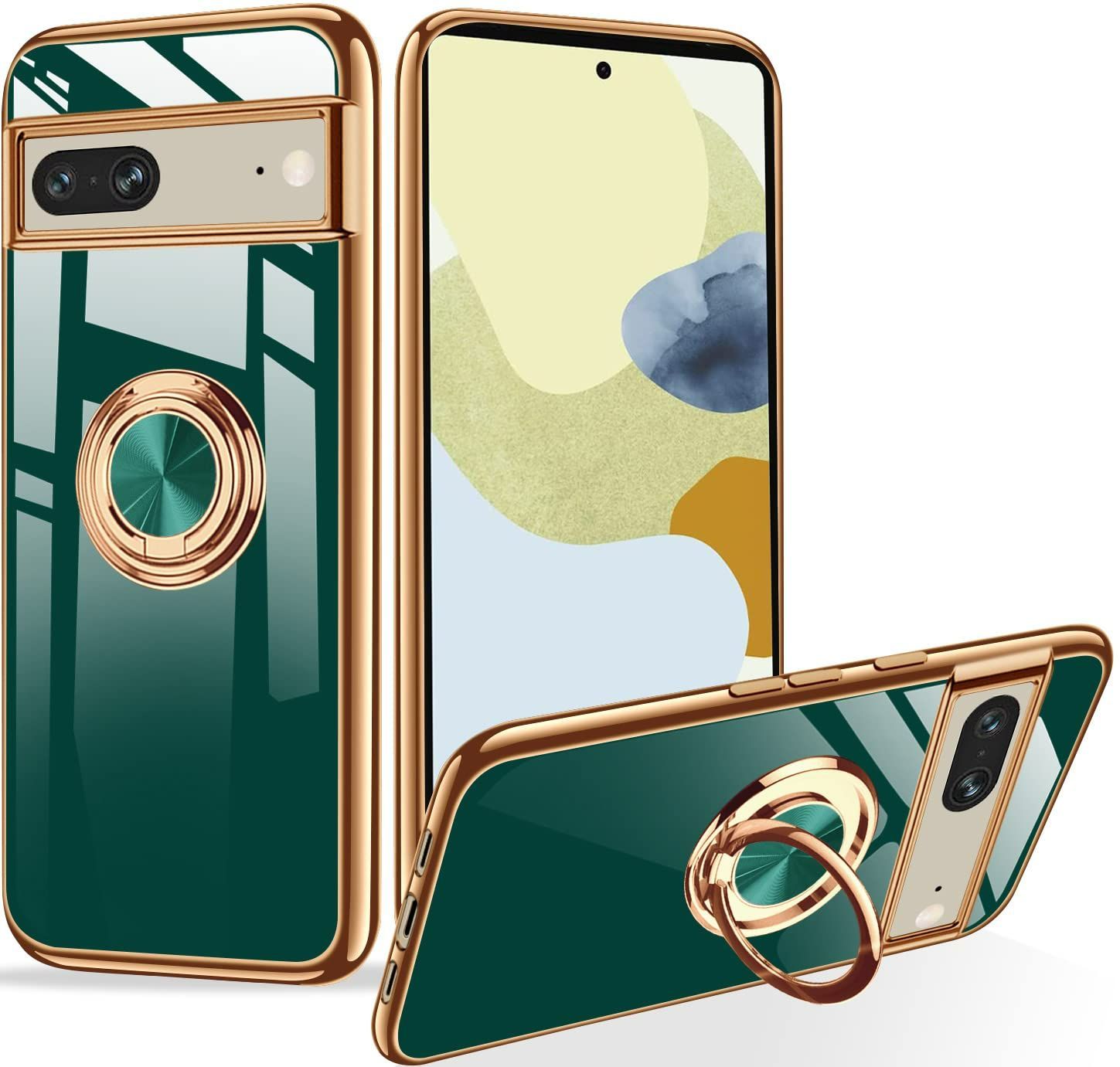 通販 Google Pixel スマホケース リング付き TPU グリーン
