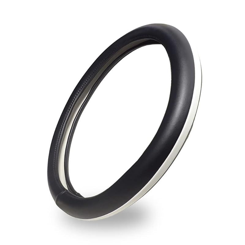 新品　クラッツィオ(Clazzio) ナッパレザーハンドルカバー Sサイズ ブラック×ホワイトリボン 【09HEN0011KW】