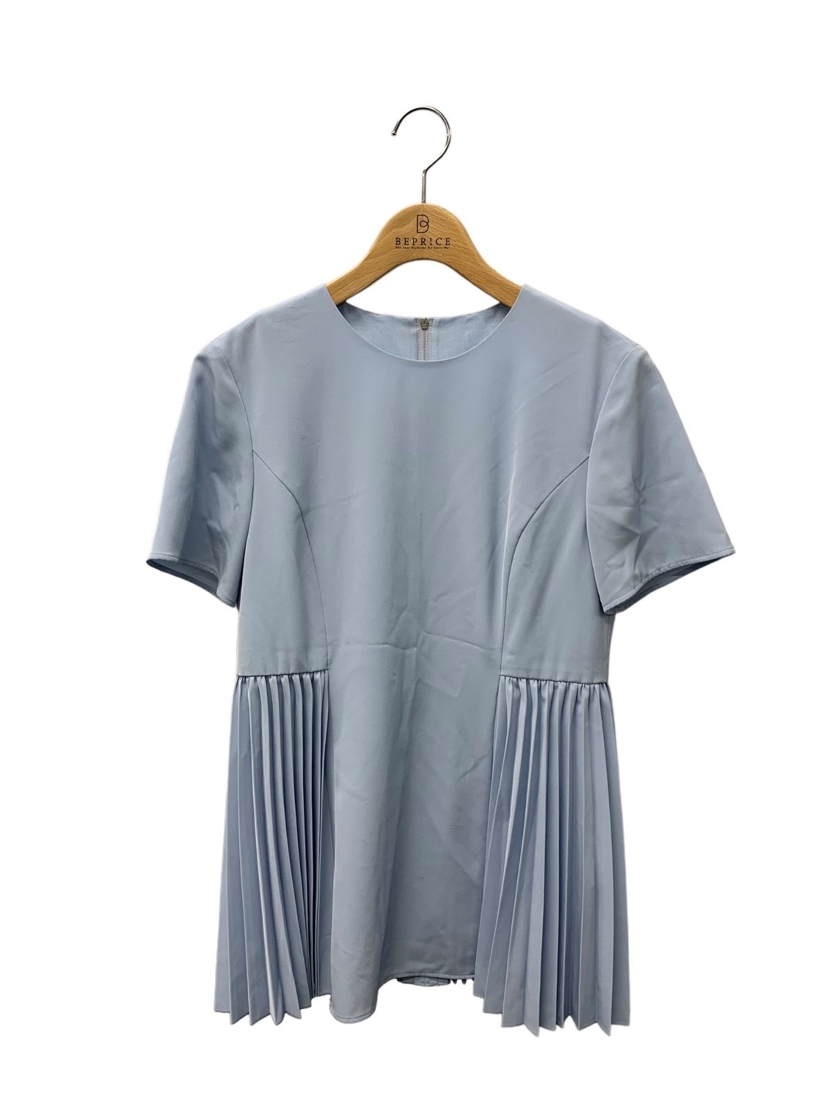 フォクシーニューヨーク Pleated Peplum Top 44418 ブラウス 38 ブルー