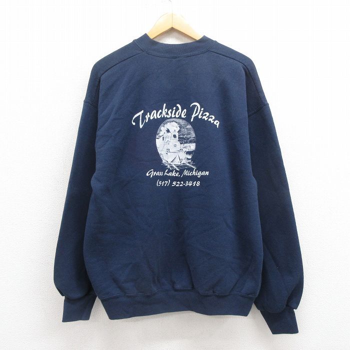XL/古着 フルーツオブザルーム 長袖 スウェット メンズ 90s 汽車