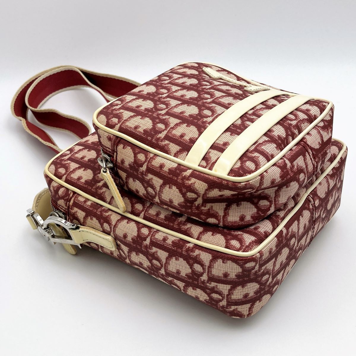 [極　美品]ディオール　Dior　ショルダーバッグ　トロッター　総柄　斜め掛け 美品】Christian Dior ディオール ショルダーバッグ トロッター