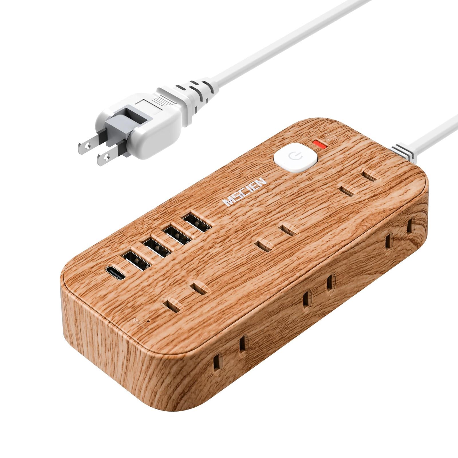 タップ 電源 コンセント マルチタップ 横差し 分岐 雷ガード スイッチ付き oaタップ 電源タップ 延長ケーブル 電源タップ コード 延長コード 延長コード 延長 おしゃれ 1個USB-C 木目 4個USB-A 6個AC口 オシャレ 電源コード タコ足配線