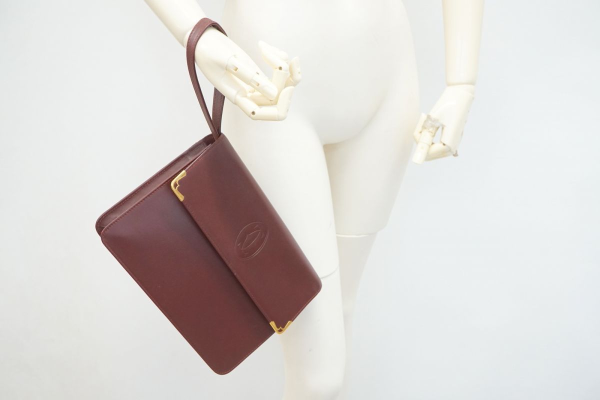☆Cartier☆オールドカルティエ☆マストライン☆レザーセカンドバッグ
