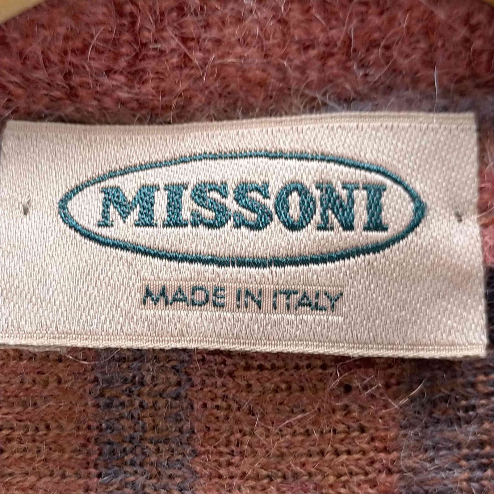 ミッソーニ MISSONI イタリア製 70％モヘア ストライプ柄 ニット