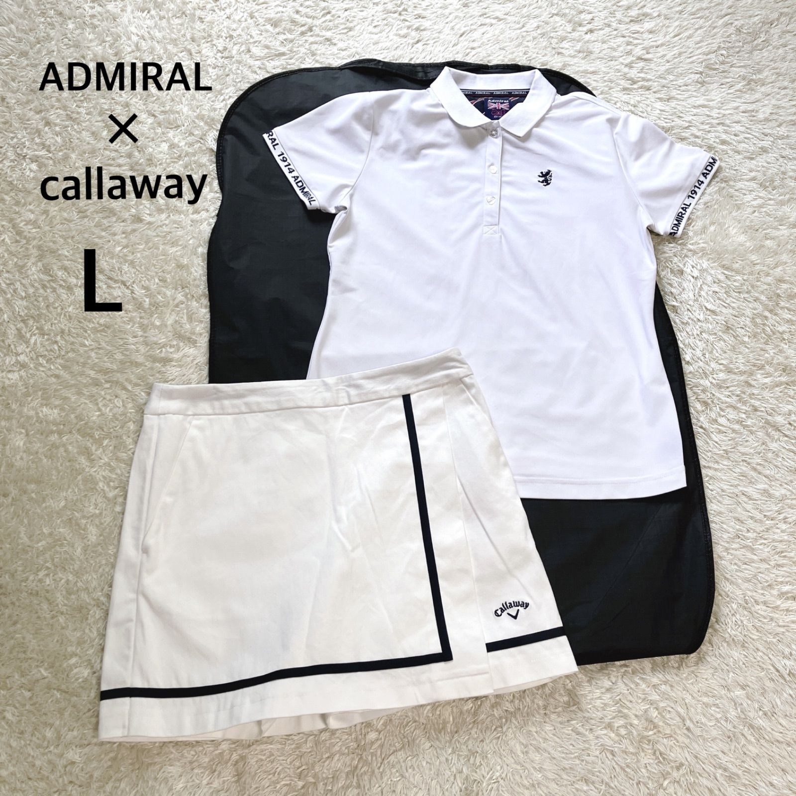 ADMIRAL ゴルフウェア 白 上下セット size:L - ウエア(女性用)