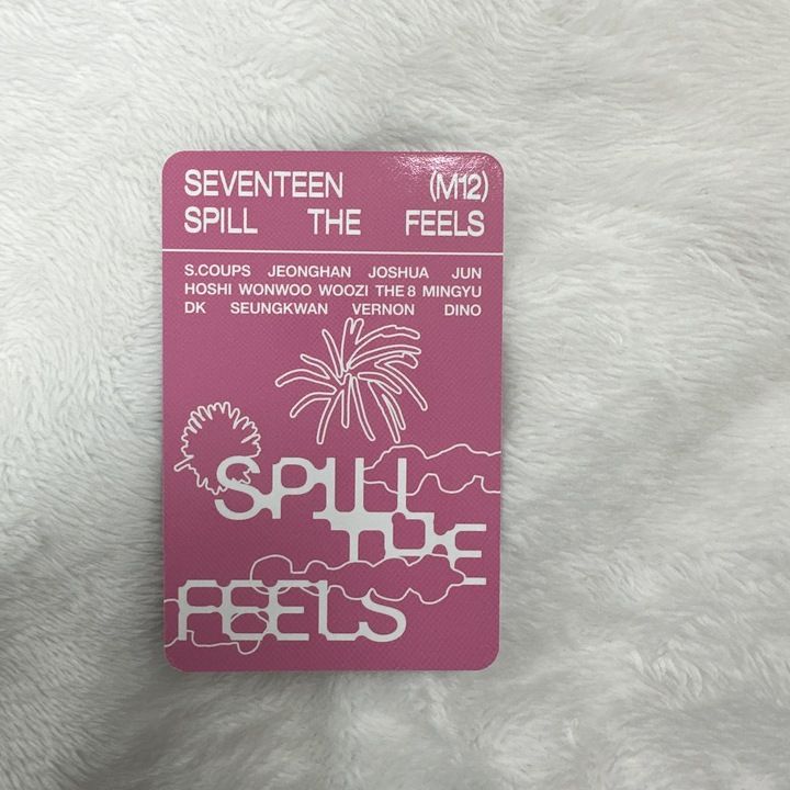 SEVENTEEN SPILL THE FEELS PopKshop ウォヌ Seventeen Wonwoo Spill The Feels Kit Trading Card Kpop From
