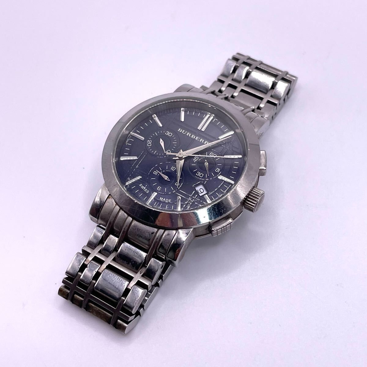 BURBERRY バーバリー BU1360 クロノグラフ SS ブルー ネイビー系