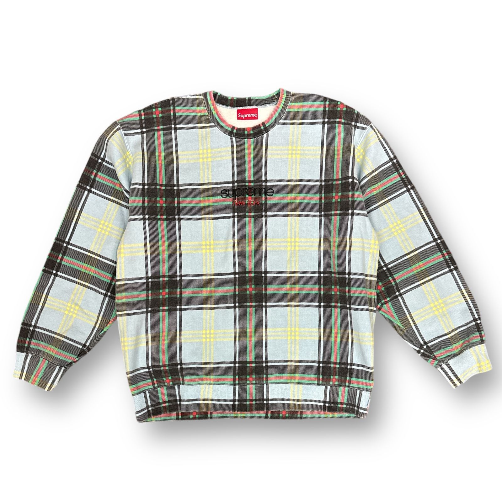 Large Supreme Plaid Crewneck Supreme 21ss Plaid Crewneck クルー