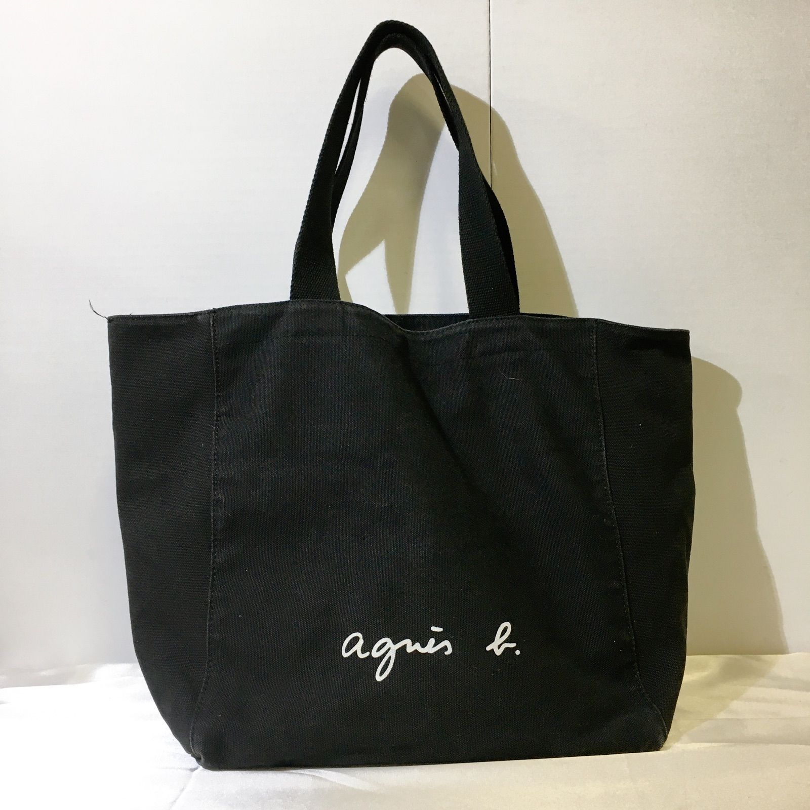 美品】 agnes b キャンバス トートバッグ ハンドバッグ レディース