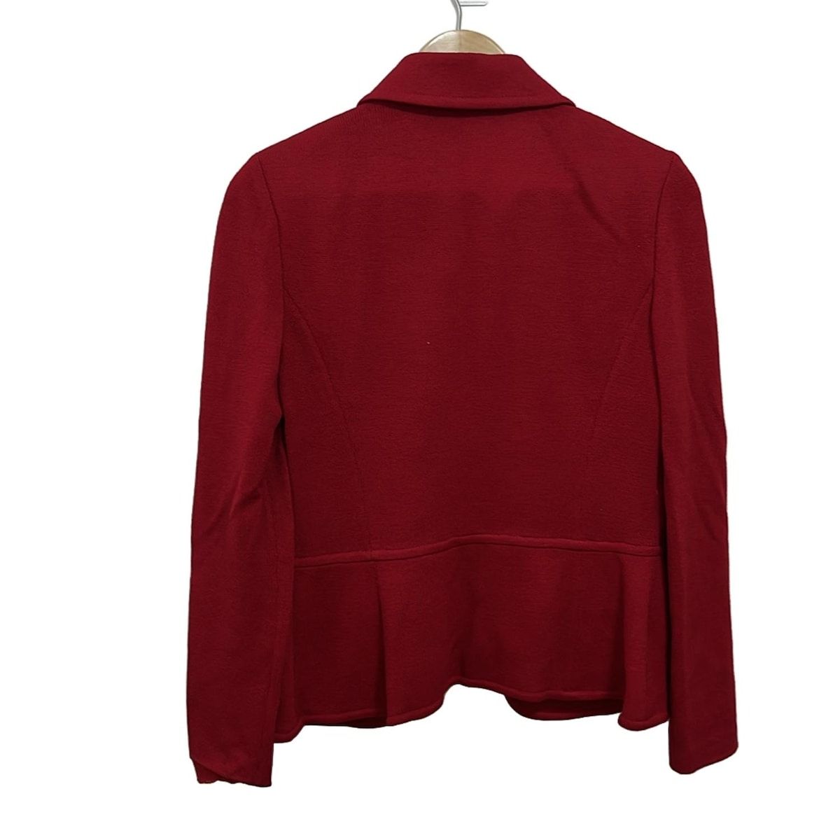 大きいサイズ✨セントジョン　US10　ニットジャケットコート　レッド×ブラック ST.JOHN(セントジョン) ジャケット サイズ4 XL レディース