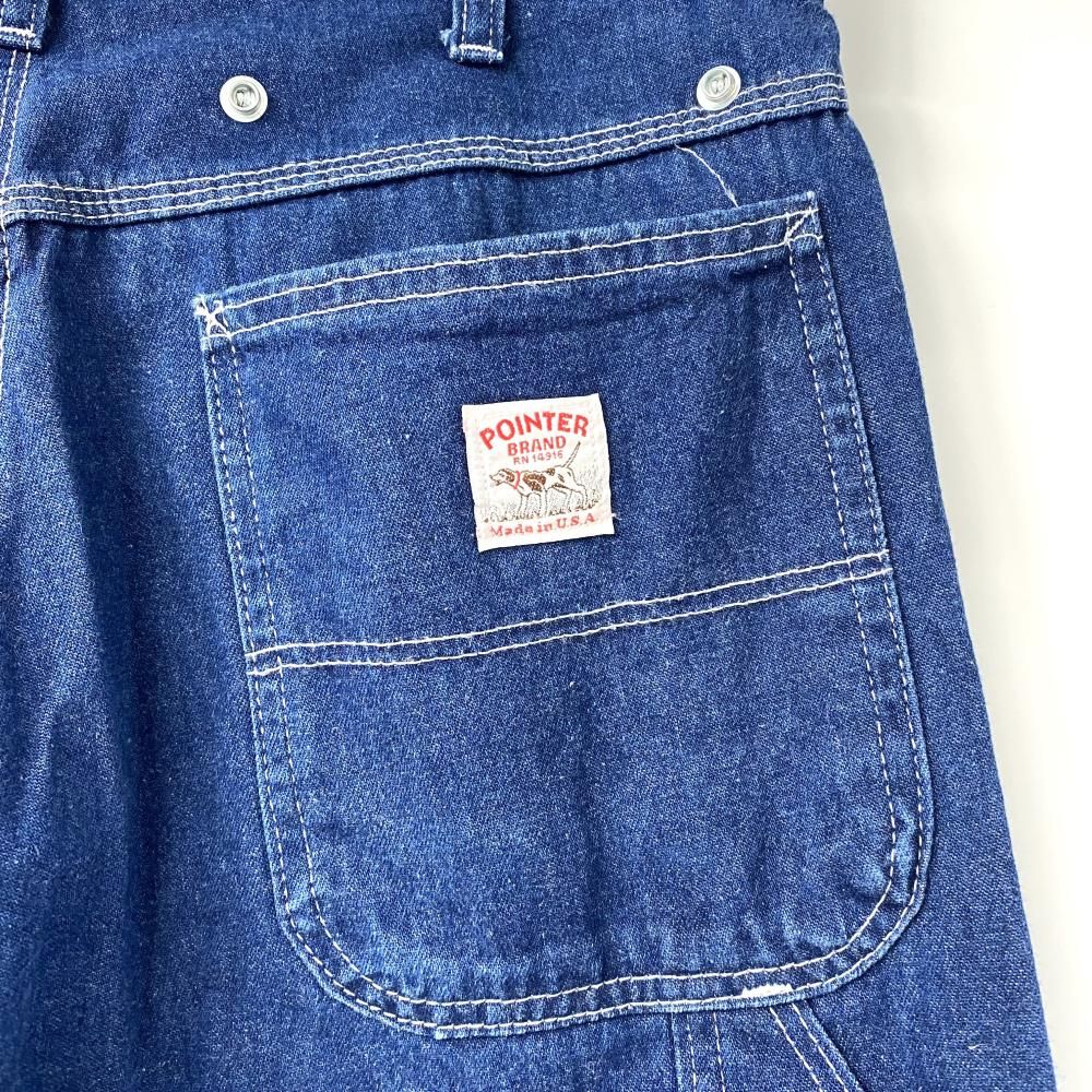 中古】90s POINTER ペインターデニム エプロン付き サイズW32