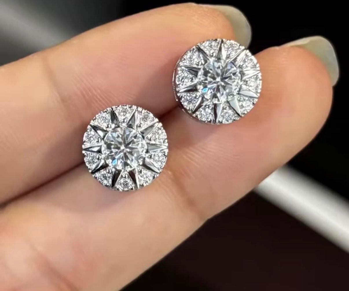 ラグジュアリー×ストリート モアサナイト×S925 ピアス｜GRA鑑定書付き メンズ レディース ブリンブリン ユニセックス