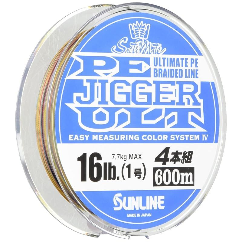 サンライン SUNLINE PEライン ソルティメイト ジガー ULT 4本組 600m 1号 16lb
