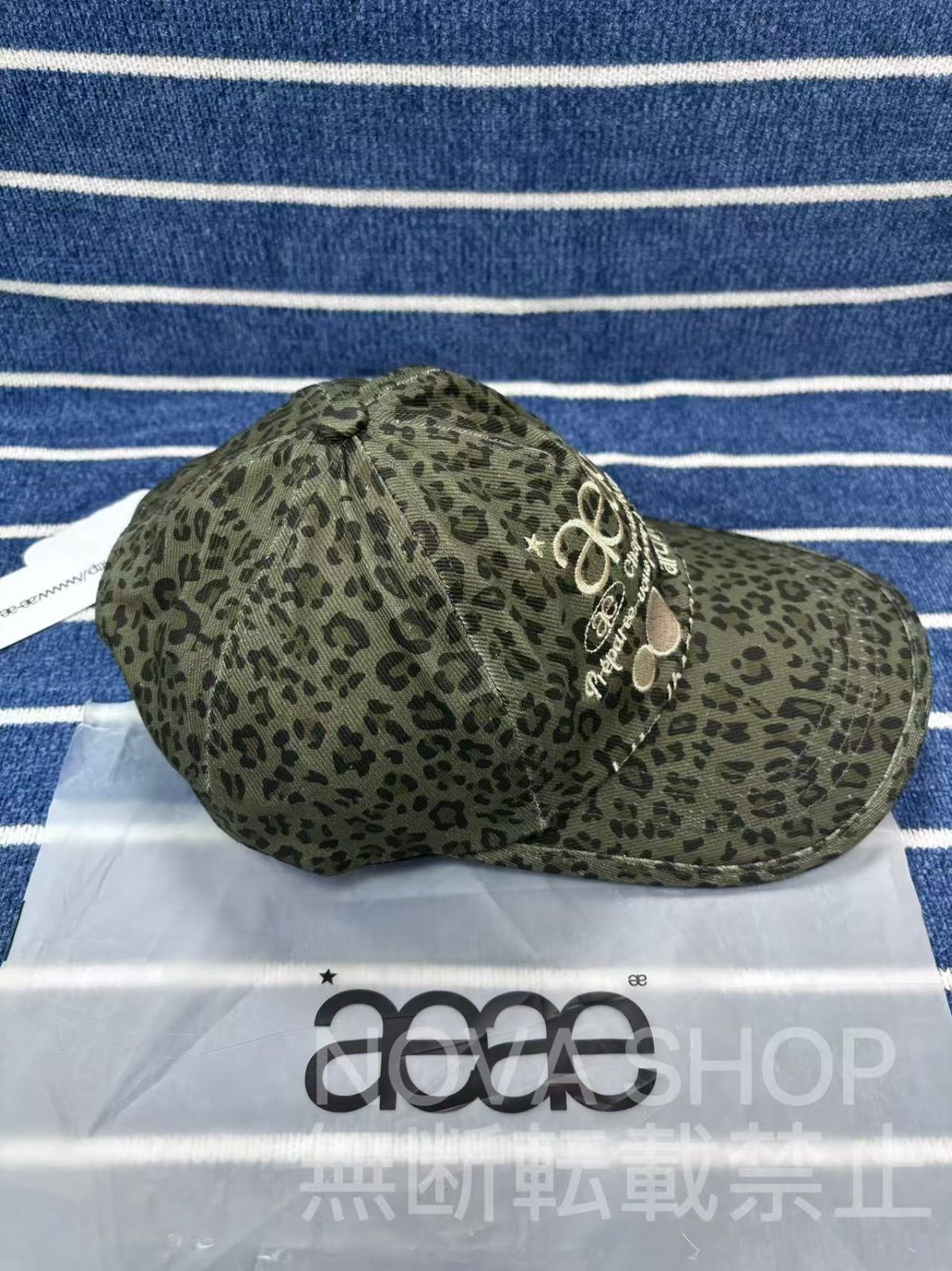 日本未入荷・希少】aeae レオパード柄 ロゴキャップ カーキ