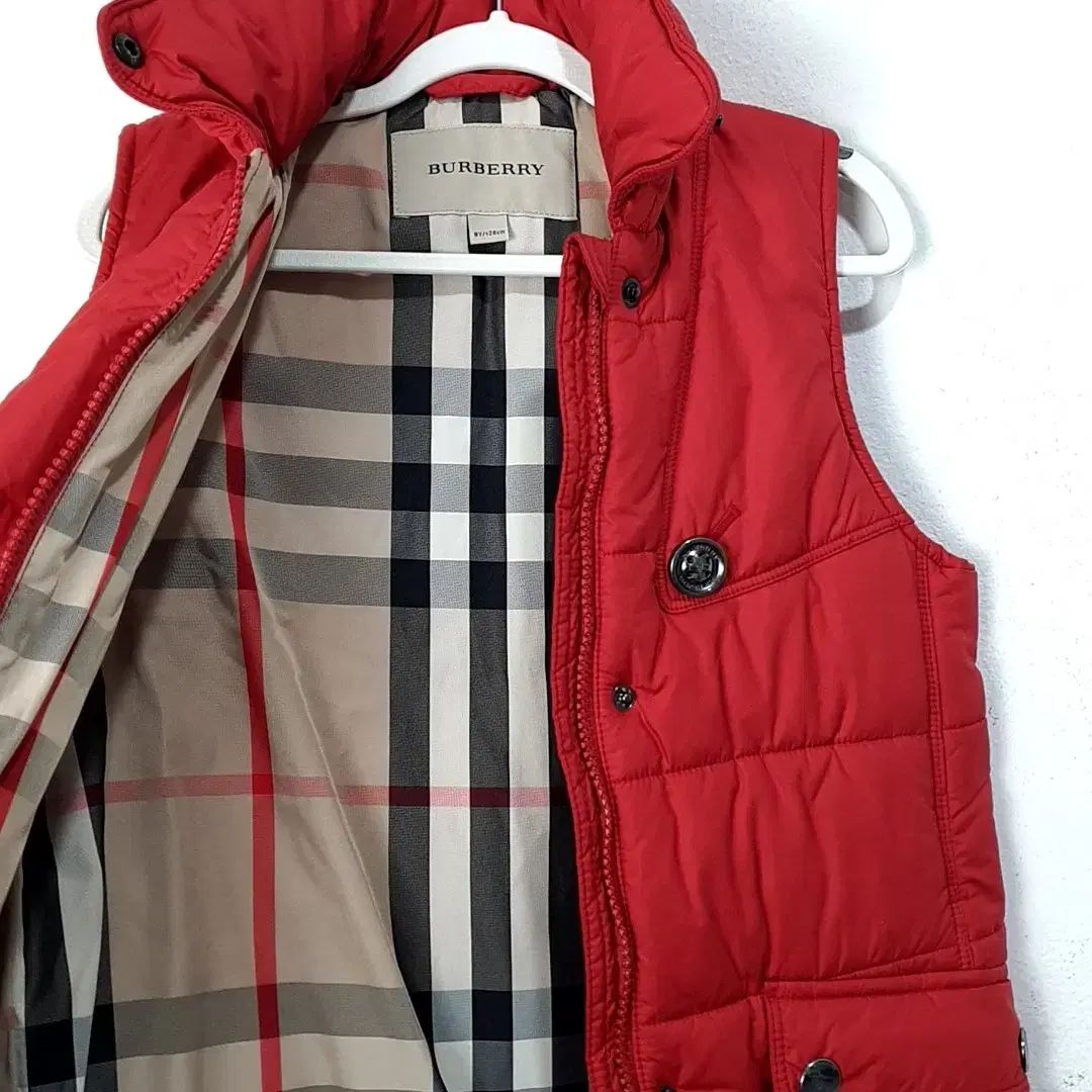  8 三 BURBERRY バーバリー 赤 ダウン ベスト カーディガン トップス