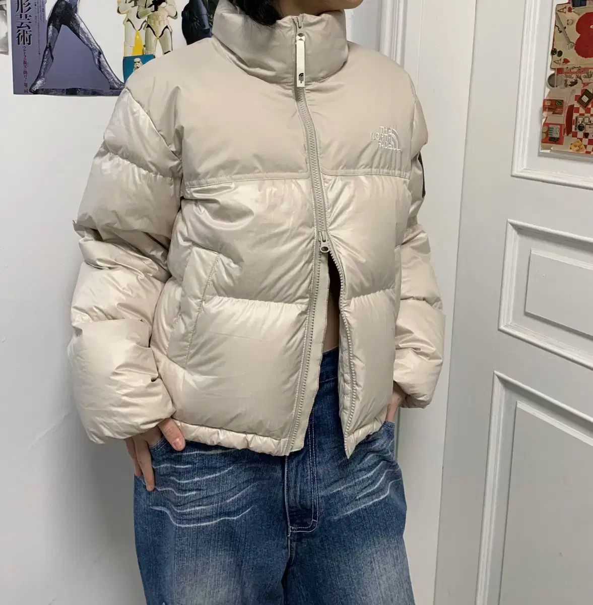 【韓国限定】THE NORTH FACE NUPTSE ヌプシ　L 韓国限定レーベル] W'S NUPTSE ON BALL JACKET_ノースフェイス