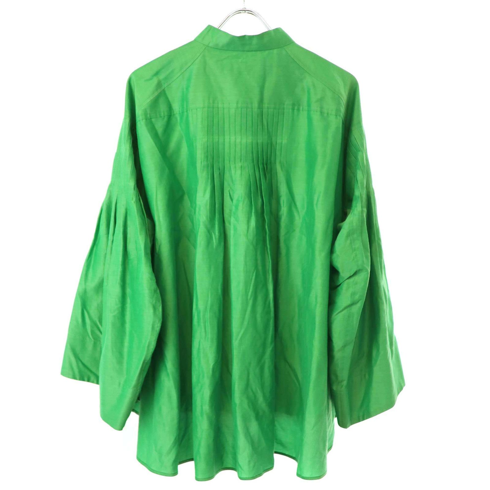 mame kurogouchi マメ クロゴウチ 22SS Silk Cotton Tucked Blouse 