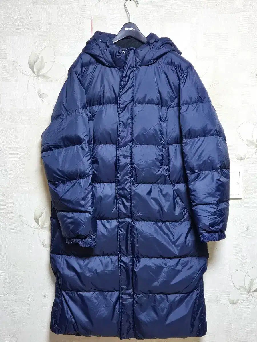 【雷市場（ポンジャン）商品韓国直送】 K-SWISS(ケースイス) ロング丈ダウンパーカー ネイビー 105