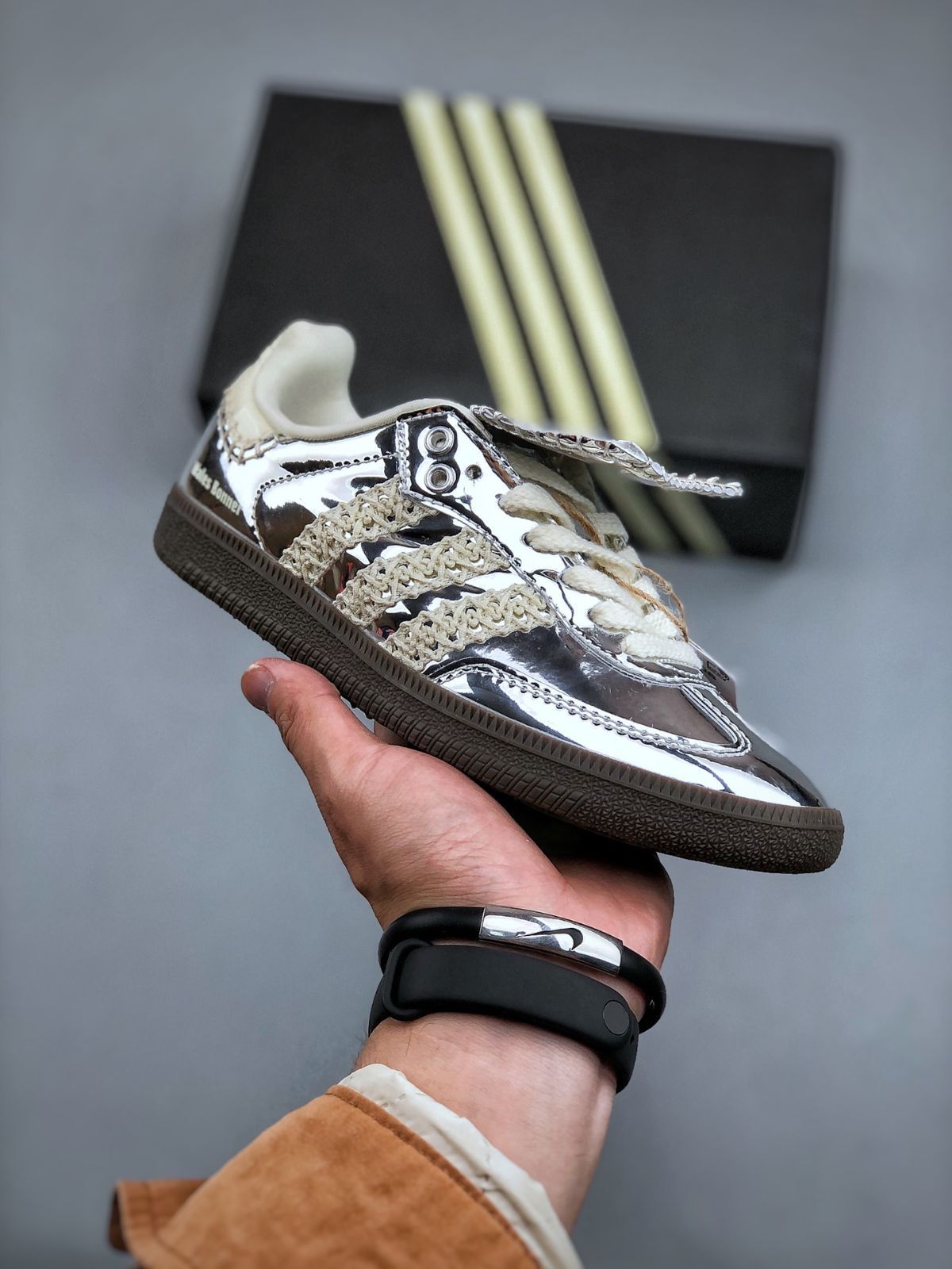 新品 Wales Bonner × adidas Samba Silver