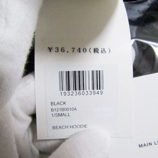 未使用 JOHN ELLIOTT ジョンエリオット BEACH HOODIE B121B0010A プルオーバーパーカー ビーチフーディ BLACK S タグ付き 27106115