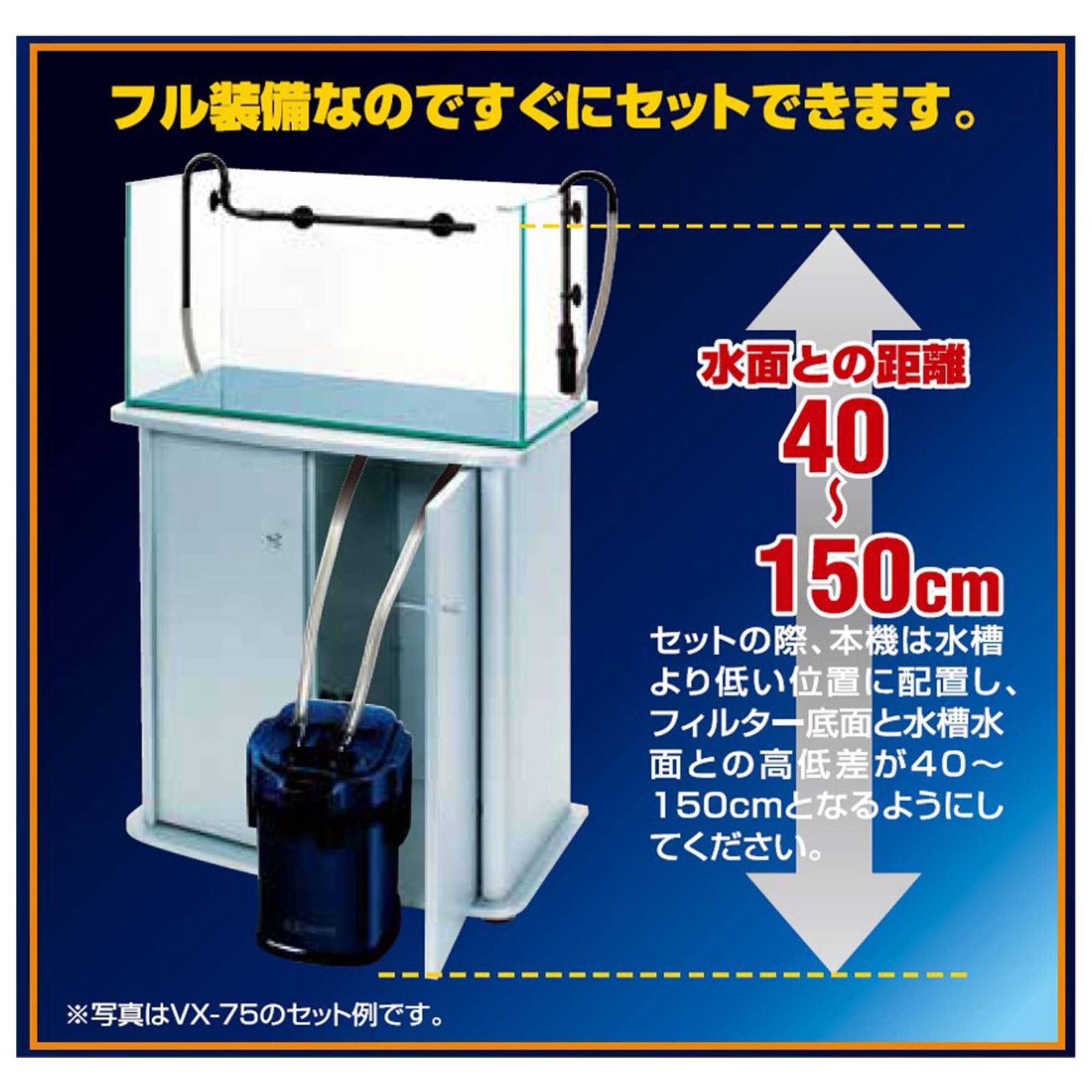 テトラVX-75バリューエックスパワーフィルター クールタワーCR-3 外部
