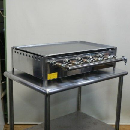 中古】業務用 プロパン LPガス グリドル 鉄板焼 機 外寸W760D465
