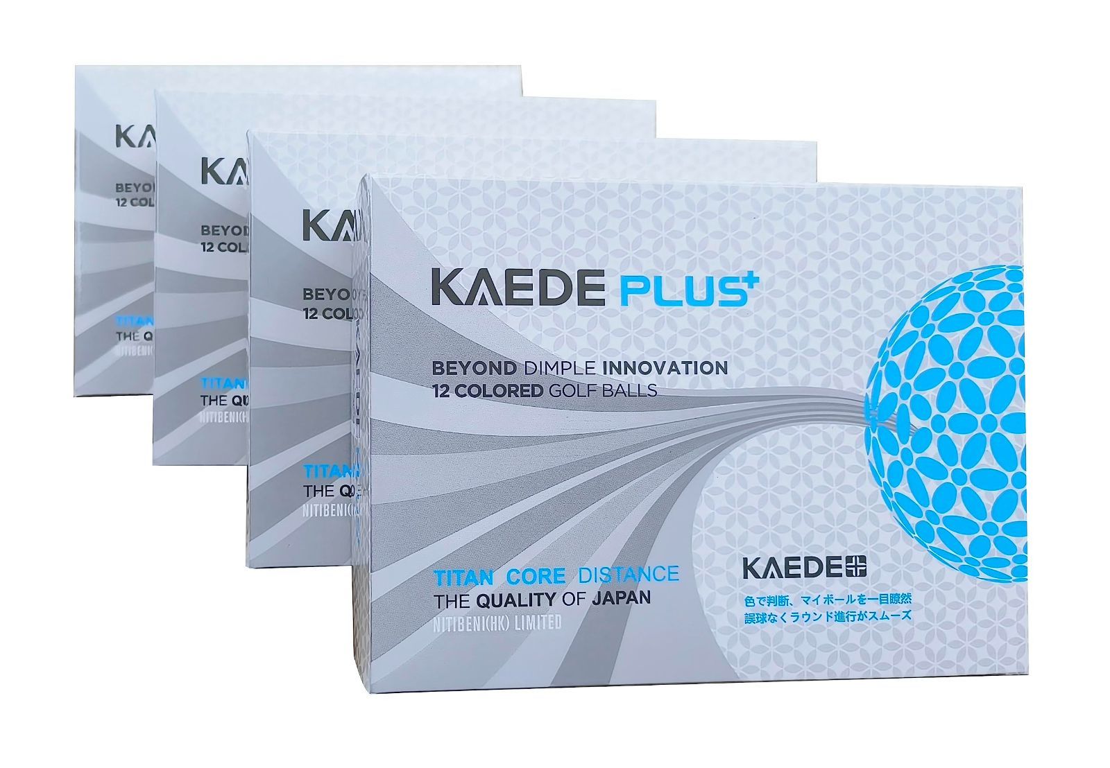 【新着商品】PLUS ゴルフボール 12色セット4ダース(48個入り) まとめ買いKAEDE(カエデ)