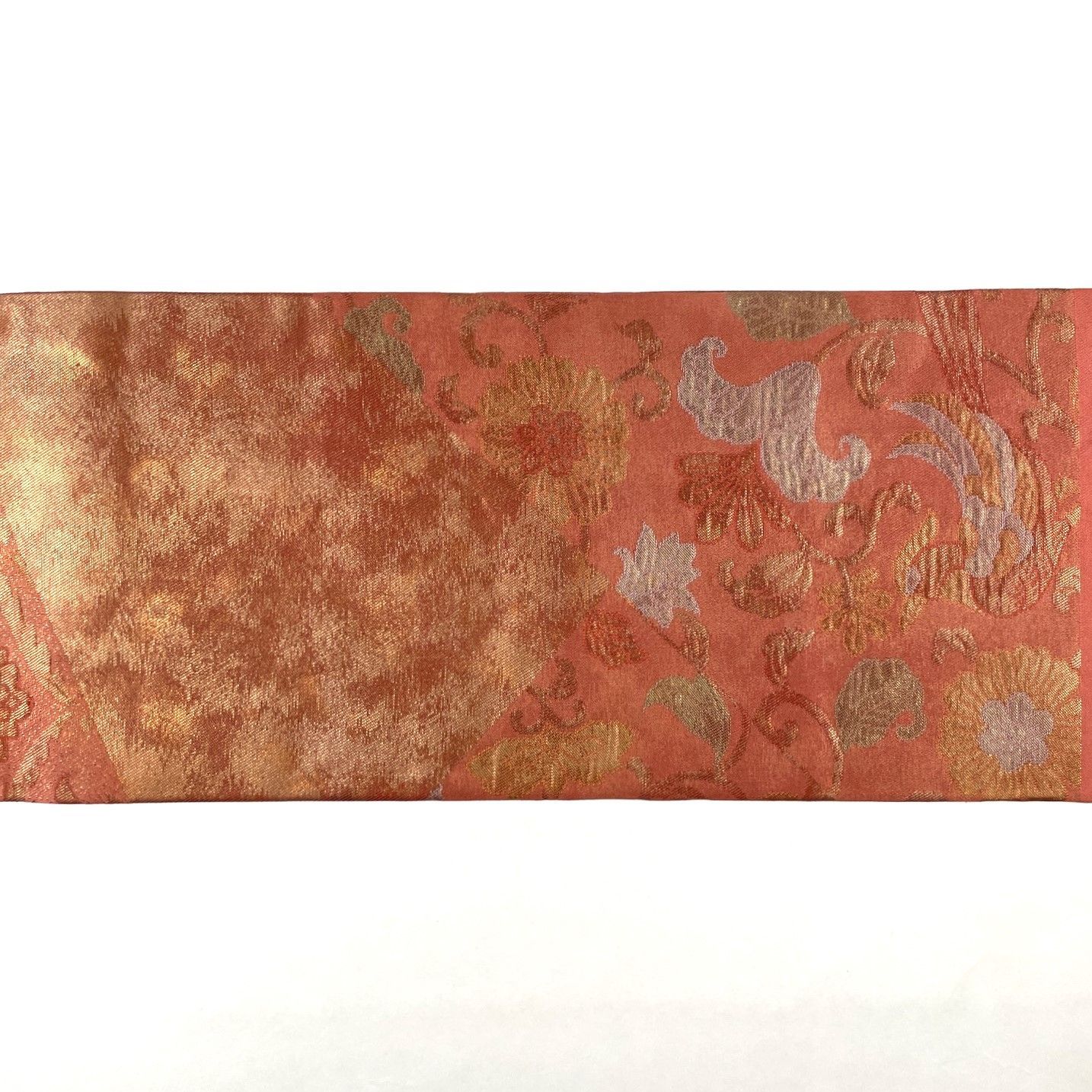 平和屋着物◎塩瀬 九寸名古屋帯 駒刺繍 椿 金糸 正絹 逸品 BAAU6149yc