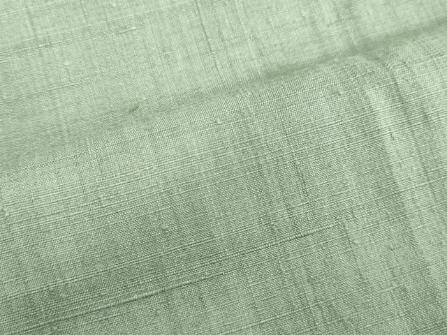 平和屋着物○本場結城紬 重要無形文化財 千草色 正絹 逸品 DAAV8538tw  