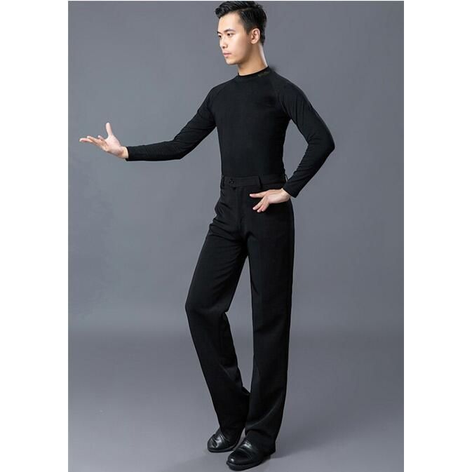 【美品 社交ダンス衣装】ブラック gentil スラックス パンツ ズボン 黒 社交ダンス 衣装 ズボン スラックス パンツ 黒 メンズ 男性用