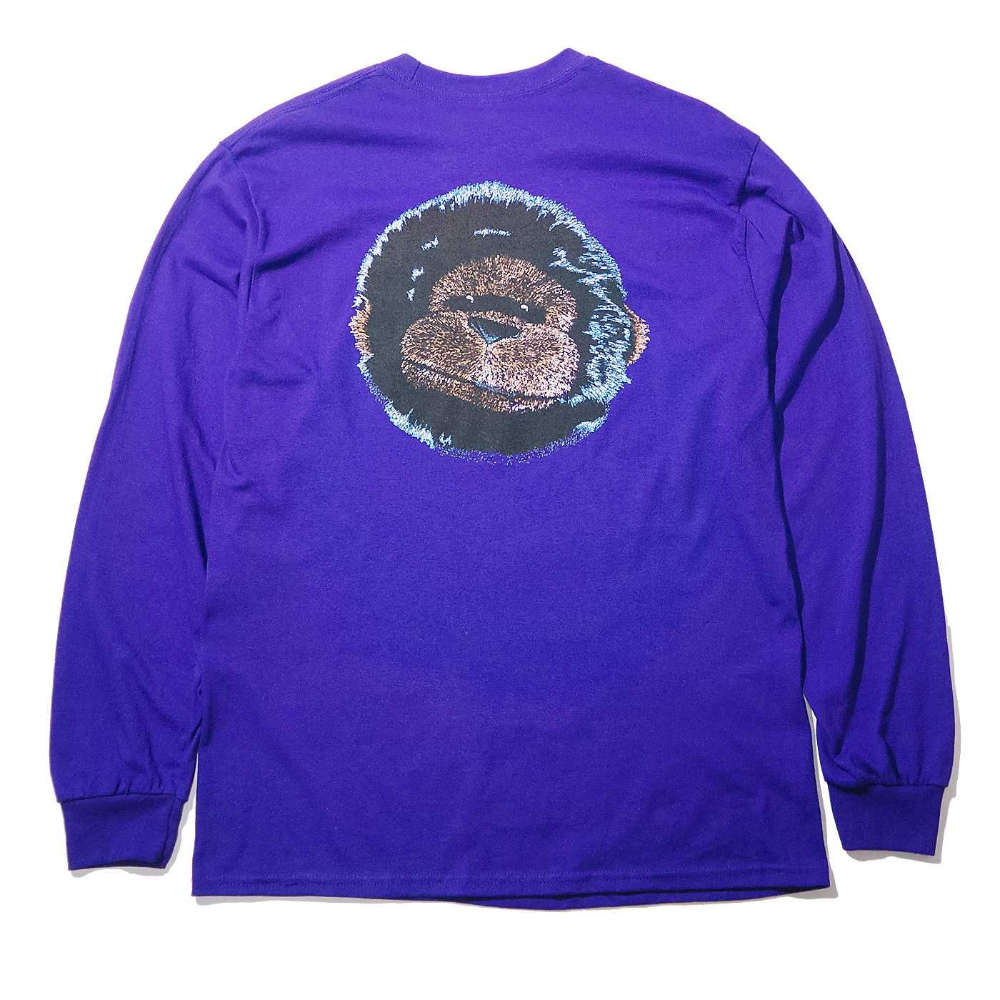ダイナソーJr. Tシャツ(M) ゴリラ柄 DINOSAUR Jr ロングスリーブTシャツ COW GORILLA LS-Purple