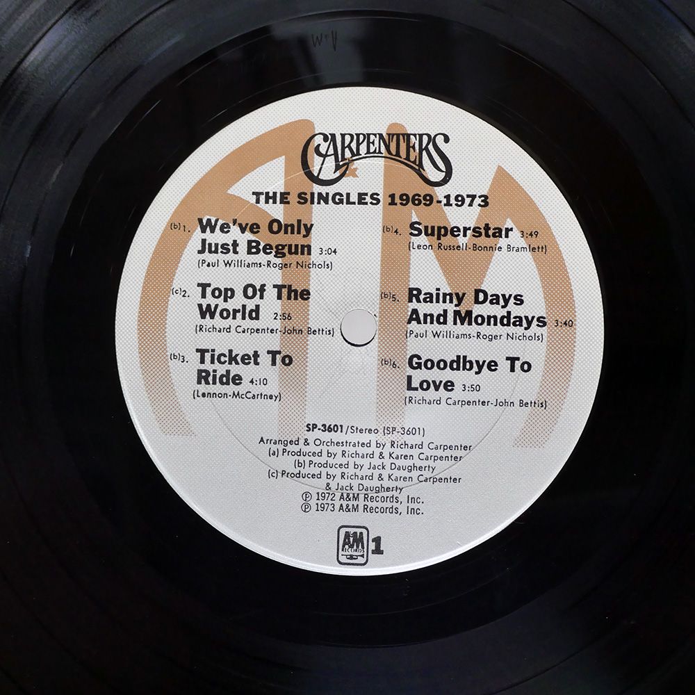 US盤 CARPENTERS/SINGLES 1969-1973/A&M SP3601 LP - メルカリ