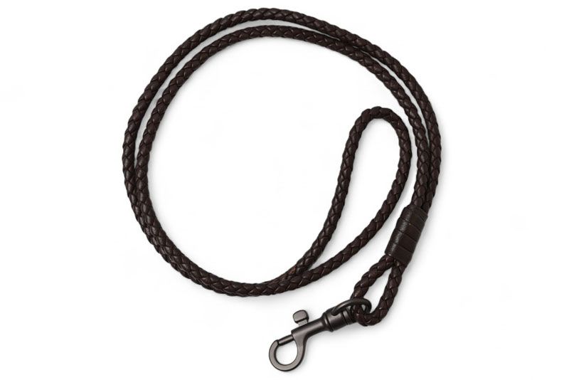 ボッテガヴェネタ ネックストラップ BOTTEGA VENETA イントレチャート ダークブラウン ♥