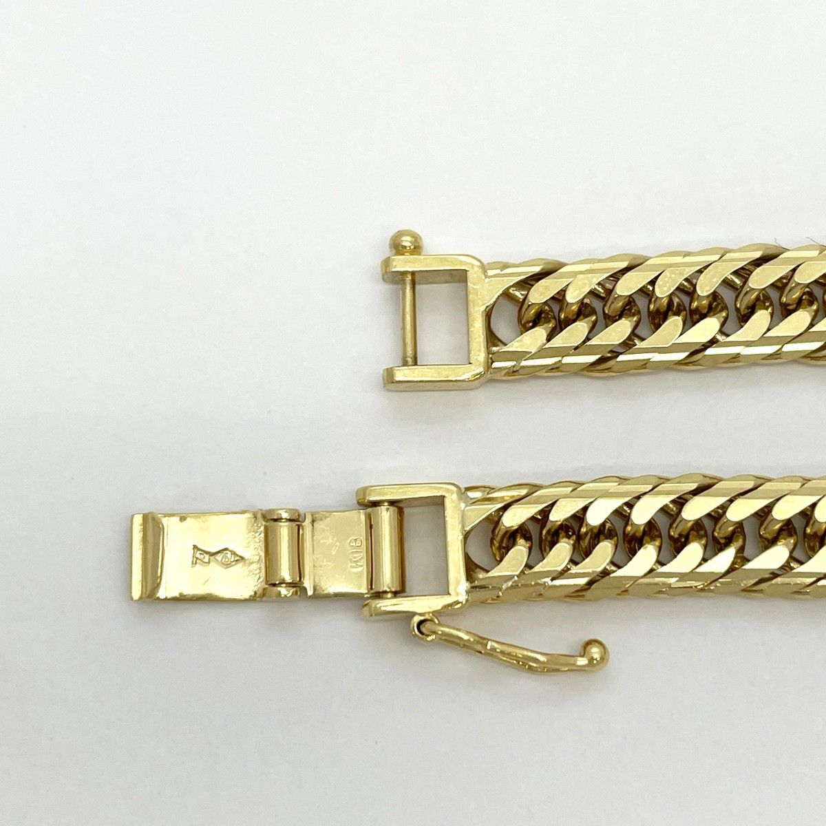 5khc030】喜平 ブレスレット K18 ゴールド 14面 トリプル 20.4cm 20.2g 