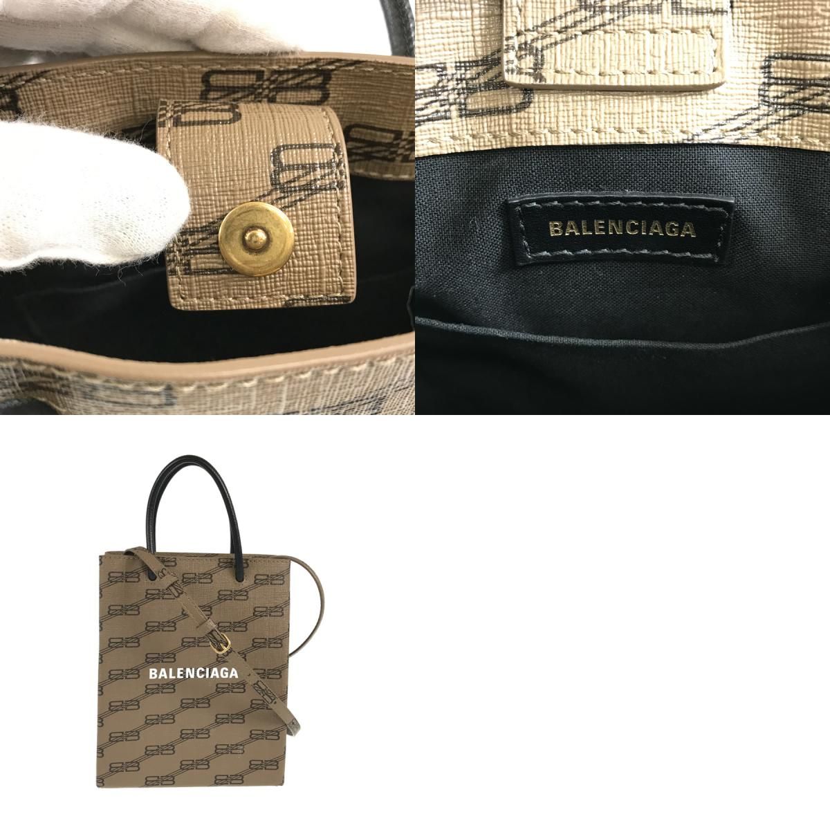 バレンシアガ BALENCIAGA BB モノグラム ショッピング フォンホルダー