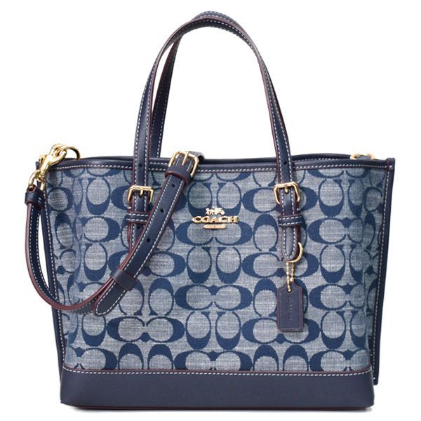 コーチ バッグ COACH シャンブレー レザー シグネチャー モリー トート