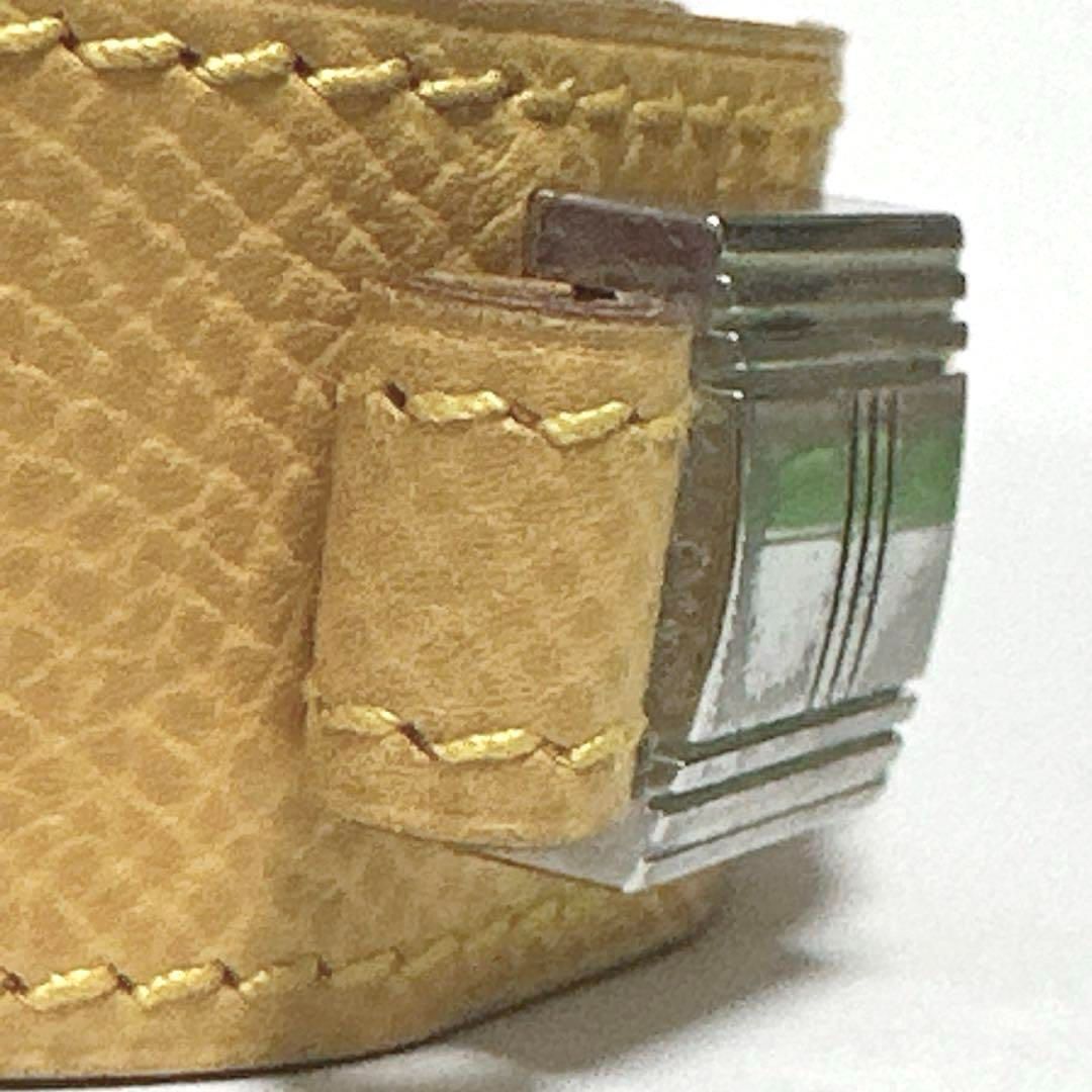 HERMES エルメス ブレスレット バングル アルテミス イエロー レザー