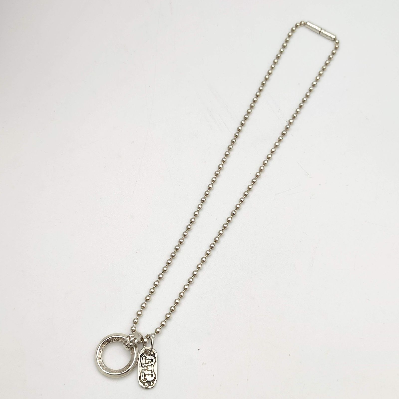 美品】ビルウォールレザー BWL リングトップネックレス ロゴ