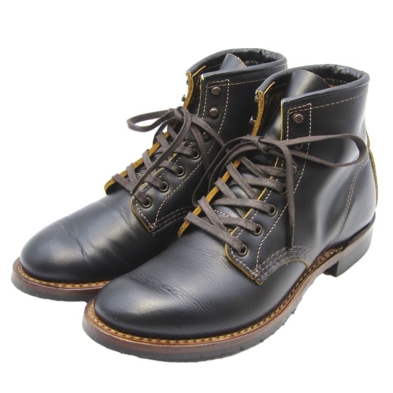 美品 REDWING レッドウィング US6D 24cm ベックマン 9060 茶芯 フラットボックス ラウンドトゥ ウィメンズ 黒 クロンダイク  35003405 - メルカリ