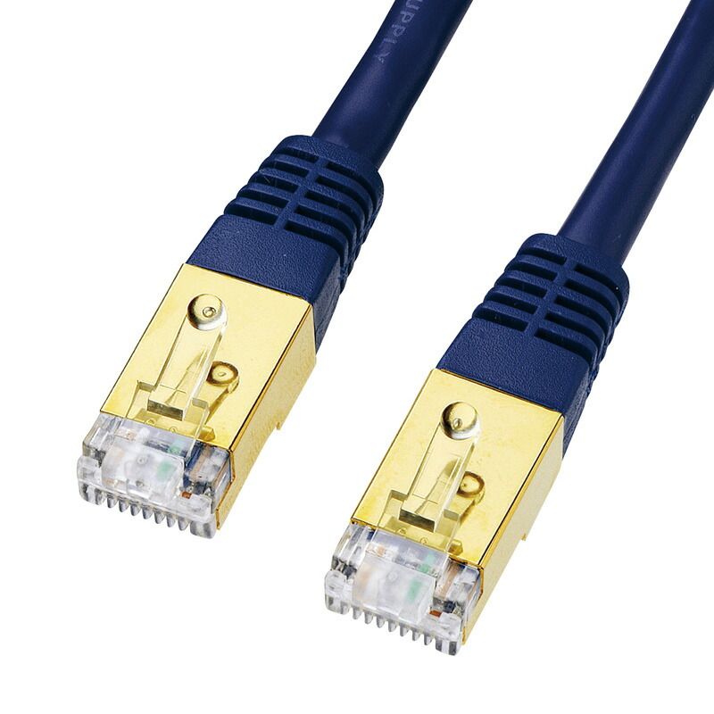 （まとめ買い）サンワサプライ カテゴリ7LANケーブル 5m ネイビーブルー KB-T7-05NVN 【×3セット】