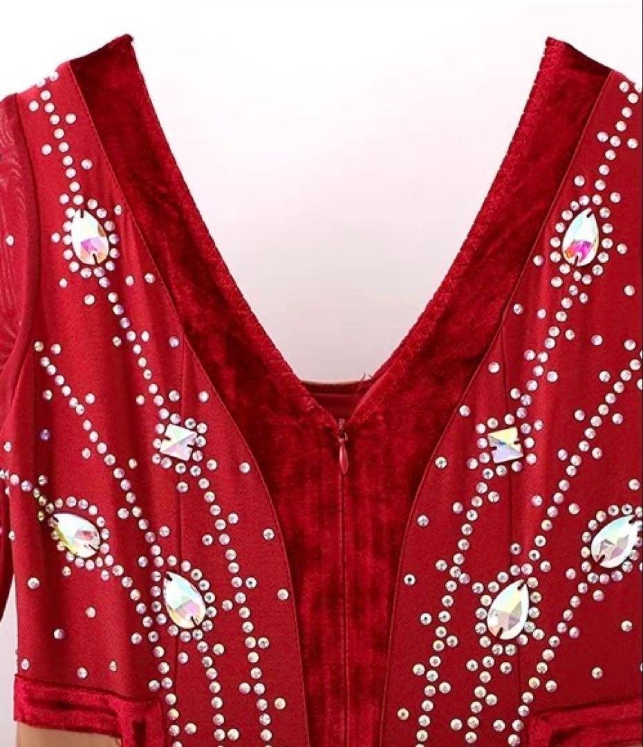 豪華ストーン付きスタンダードドレス★競技会やデモ、パーティーにオススメ！ 豪華ストーン付きスタンダードドレス☆競技会やデモ、パーティーに