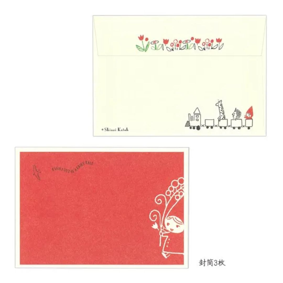 木野瀬印刷 レターセット 赤ずきん 花束を LS-01072 Shinzi