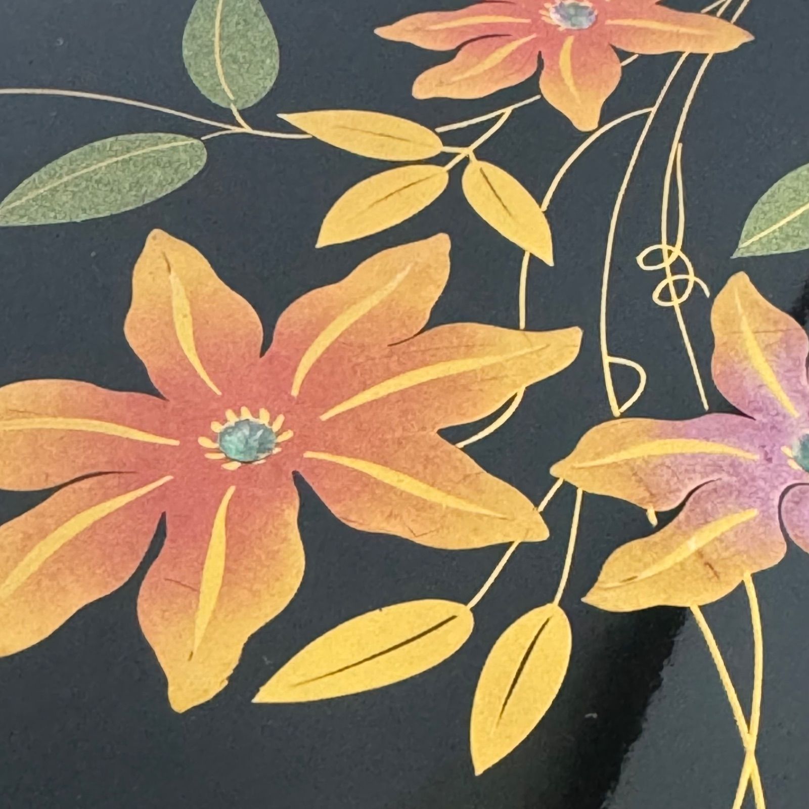漆器 文箱 金色植物模様 Amazon.co.jp: 文箱 金箔 漆 文箱 筆箱 レトロ 漆器 : 文房具
