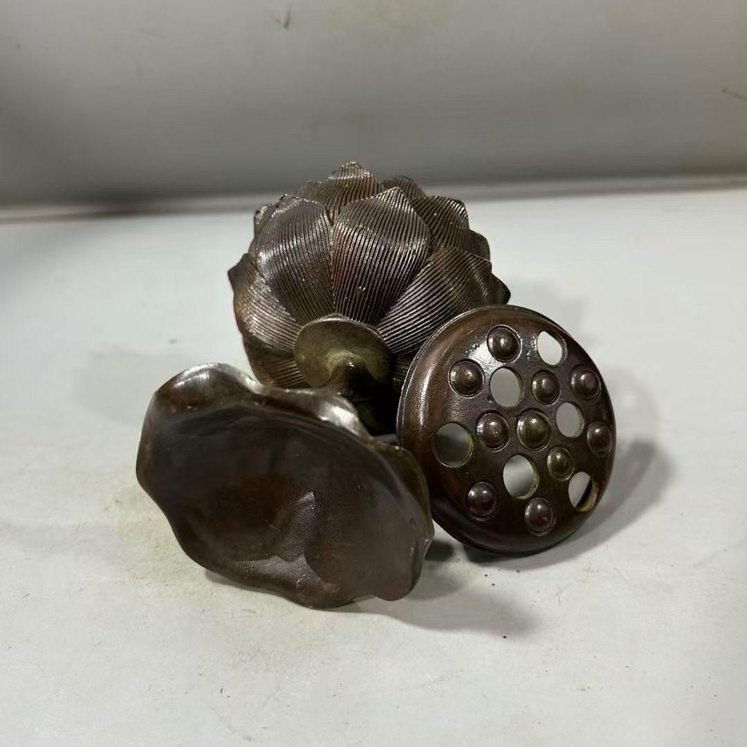 銅細工 蓮華香炉 宝蓮灯盤香炉 香道具 装飾品 工芸品 美術品 銅細工 蓮華香炉 宝蓮灯盤香炉 香道具 装飾品 工芸品 美術品
