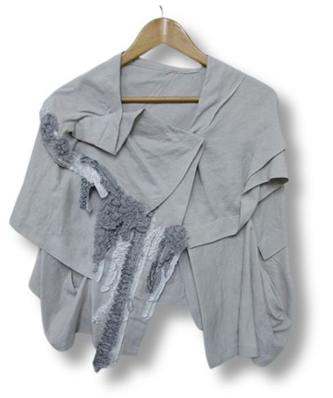 m_mefu センソユニコ ジャケット 〇【未使用】日本製 芽風 me fu センソユニコ 麻混