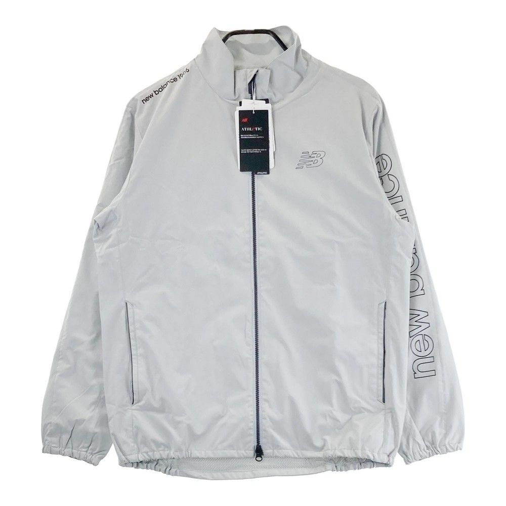 サイズ：5 NEW BALANCE GOLF ニューバランス  長袖 ジップジャケット ロゴプリント  グレー系 [240101399315] ゴルフウェア メンズ ストスト
