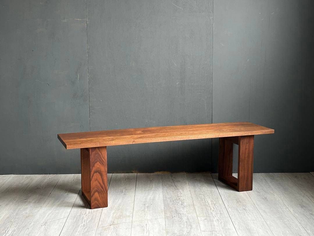 シンプル マスターウォール ウォールナット 無垢材ベンチ ヴィンテージ SZZ