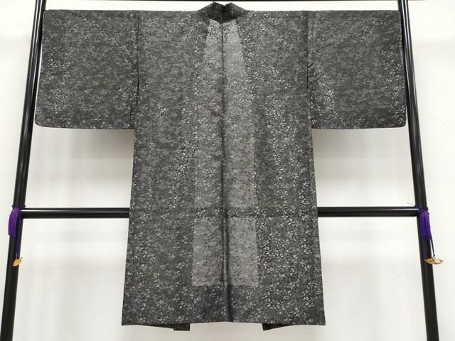 平和屋本店■極上　スリーシーズン　春夏秋　塵除け　長羽織　唐草紋紗　銀糸　逸品　未使用　CYAA3198s5 平和屋本店□極上 スリーシーズン 春夏秋 塵除け 長羽織 唐草紋紗 銀糸